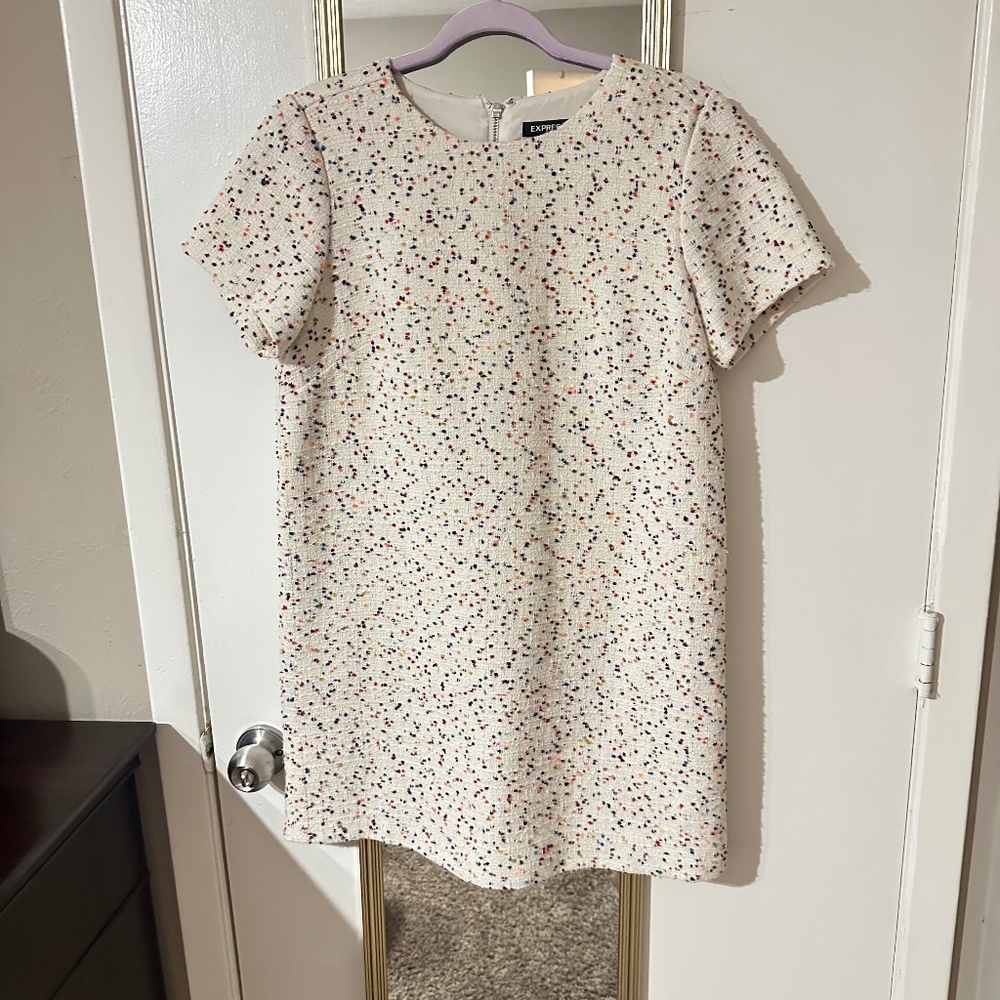 Tweed t-shirt style dress